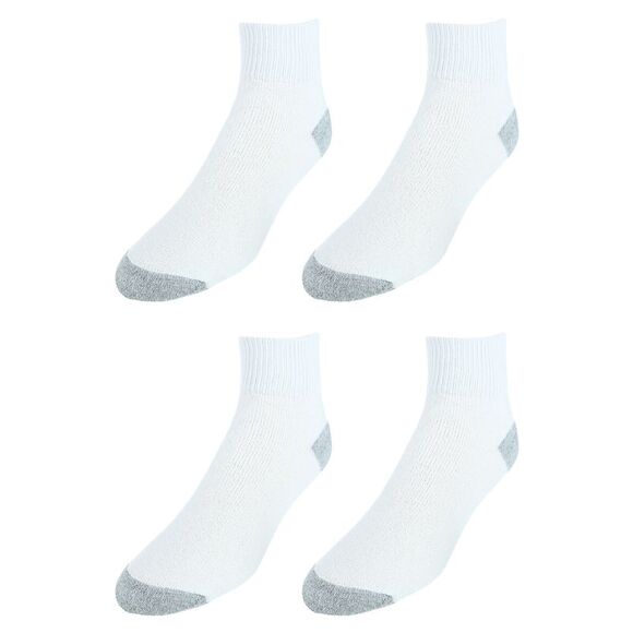 CTM Men's Cotton Blend Ankle Socks (4 Pair Pack) - Picture 2 of 2